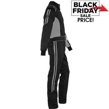 K1 RaceGear Challenger Racing Suit Black/Gray <br>SFI 3.2A/1