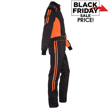 K1 RaceGear Challenger Racing Suit Black/Orange <br>SFI 3.2A/1