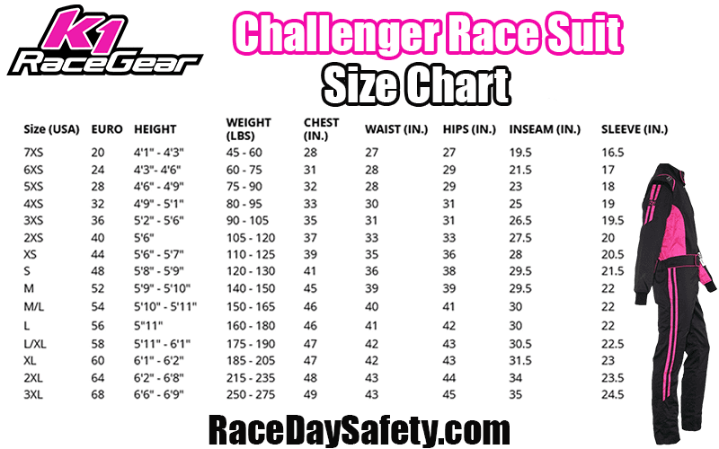 K1 RaceGear Challenger Racing Suit Black/Pink <br>SFI 3.2A/1