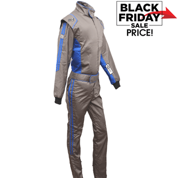 K1 RaceGear Challenger Racing Suit Gray/Blue <br>SFI 3.2A/1