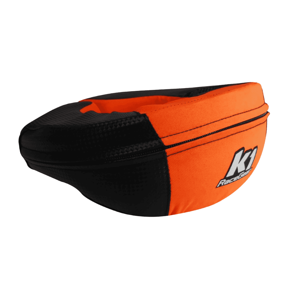 K1 Race Gear Junior Karting Neck Brace Carbon/Orange