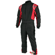 K1 RaceGear Precision II Youth Race Suit Black/Red <br>SFI 3.2A/5