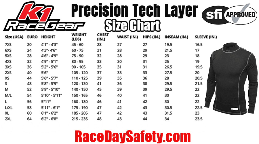 K1 RaceGear Precision Tech Layer Shirt Long Sleeve <br>SFI 3.3
