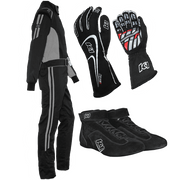 K1 RaceGear Challenger Gray Package: Includes Challenger Race Suit, Track-1 Race Gloves and Challenger Race Shoes