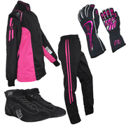 K1 RaceGear Challenger Pink Package: Includes Challenger Race Jacket, Challenger Race Pants, Track-1 Race Gloves and Challenger Race Shoes