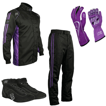 K1 RaceGear Challenger Purple Package: Includes Challenger Race Jacket, Challenger Race Pants, Track-1 Race Gloves and Challenger Race Shoes