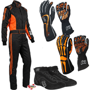 K1 RaceGear Challenger Orange Package: Includes Challenger Race Suit, Race Gloves and Challenger Race Shoes