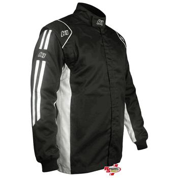K1 RaceGear Challenger Racing Jacket Black/White <br>SFI 3.2A/1