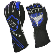 K1 RaceGear Flex Gloves Black/Blue <br>SFI 3.3/5