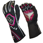 K1 RaceGear Flex Gloves Black/Pink <br>SFI 3.3/5