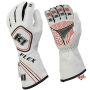K1 RaceGear Flex Gloves White <br>SFI 3.3/5