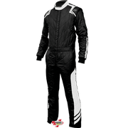 K1 RaceGear Aero Auto Racing Suit Black/White <br>SFI 3.2A/5