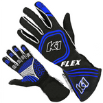 K1 RaceGear Flex Gloves Black/Blue <br>SFI 3.3/5