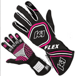 K1 RaceGear Flex Gloves Black/Pink <br>SFI 3.3/5