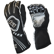 K1 RaceGear Flex Gloves Black/White <br>SFI 3.3/5
