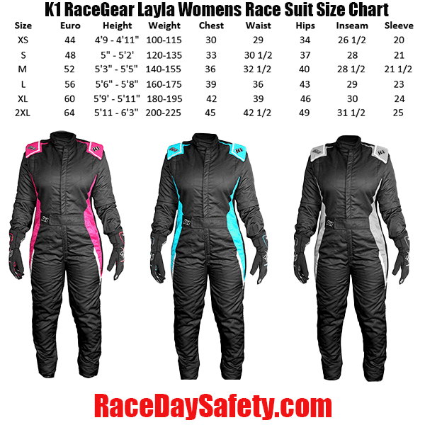 K1 RaceGear Layla Women's Race Suit Black/Pink <br>SFI 3.2A/5