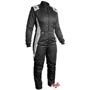 K1 RaceGear Layla Women's Race Suit Black/Grey <br>SFI 3.2A/5