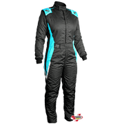 K1 RaceGear Layla Women's Race Suit Black/Teal <br>SFI 3.2A/5