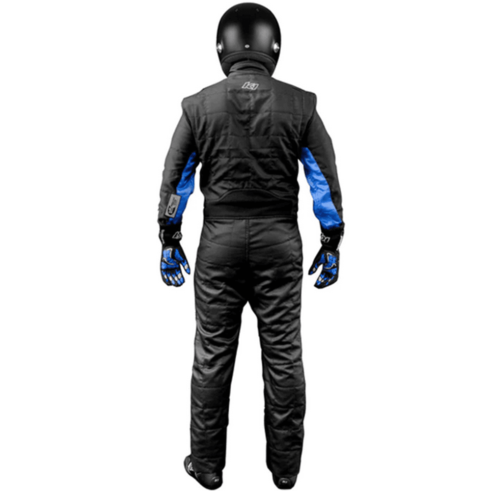 K1 RaceGear Outlaw Adult OnePiece Fire Suit Black/Blue