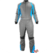 K1 RaceGear Precision 2 Auto Racing Suit Gray/Flo Blue <br>SFI 3.2A/5