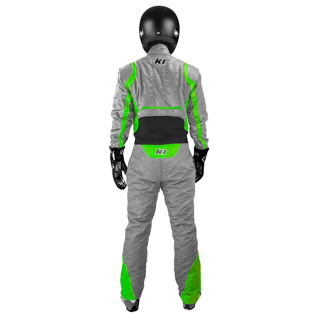 K1 RaceGear Precision 2 Auto Racing Suit Gray/Flo Green