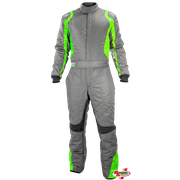 K1 RaceGear Precision 2 Auto Racing Suit Gray/Flo Green <br>SFI 3.2A/5