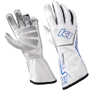 K1 RaceGear Reflex Kart Racing Gloves White/Blue