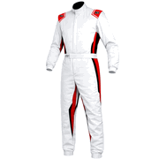 K1 RaceGear Speed 2 Kart Racing Suit White/Red
