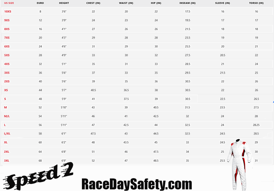 K1 RaceGear Speed 2 Kart Racing Suit White/Red