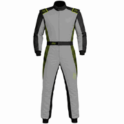K1 RaceGear Strata Kart Racing Suit Gray/Flo Green
