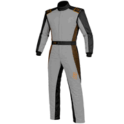 K1 RaceGear Strata Kart Racing Suit Gray/Flo Orange