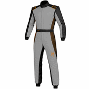 K1 RaceGear Strata Kart Racing Suit Gray/Flo Orange