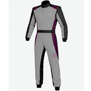 K1 RaceGear Strata Kart Racing Suit Gray/Pink