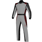 K1 RaceGear Strata Kart Racing Suit Gray/Red