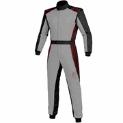 K1 RaceGear Strata Kart Racing Suit Gray/Red