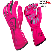 K1 RaceGear Track 1 Nomex&#174; Racing Gloves Flo Pink <br>SFI 3.3/5