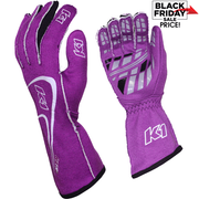 K1 RaceGear Track 1 Nomex&#174; Racing Gloves Purple <br>SFI 3.3/5