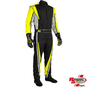 K1 RaceGear Vortex Flo Yellow Package: Includes Vortex Race Suit, Track-1 Race Gloves and Challenger Race Shoes