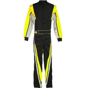 K1 RaceGear VORTEX Racing Suit Flo Yellow/Gray/Black <br>SFI 3.2A/1