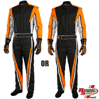 K1 RaceGear Vortex Orange Package: Includes Vortex Race Suit and