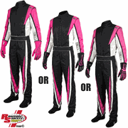 K1 RaceGear Vortex Flo Pink Package: Includes Vortex Race Suit, Track-1 Race Gloves and Challenger Race Shoes