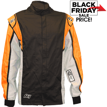 K1 RaceGear VORTEX Racing Jacket In Orange/Gray/Black <br>SFI 3.2A/1