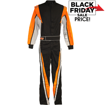 K1 RaceGear VORTEX Racing Suit Flo Orange/Gray/Black <br>SFI 3.2A/1