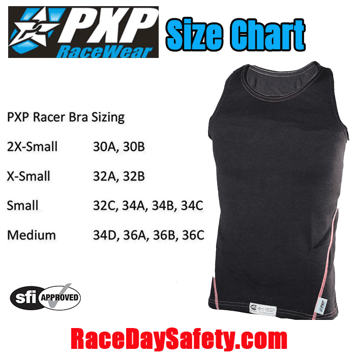 PXP RaceWear Bra Top Tank Black/Pink Stitching <br>SFI 3.3