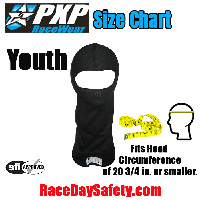 PXP RaceWear Youth Balaclava Head Sock <br>SFI 3.3 