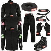 RaceDay Jr Dragster Package Jacket, Pants, Gloves, Neck Collar, Arm Restraints