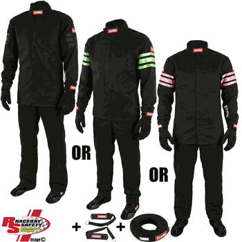 RaceDay Jr Dragster Package Jacket, Pants, Gloves, Neck Collar, Arm Restraints
