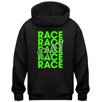 RaceDay Safety "Race Day Green" Black Hoodie
