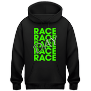 RaceDay Safety "Race Day Green" Black Hoodie