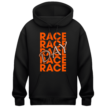 RaceDay Safety "Race Day Orange" Black Hoodie